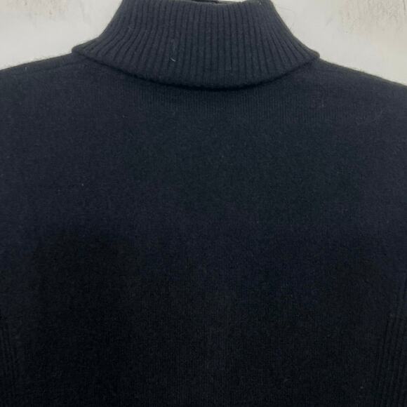 Jones New York Collection Black 100% Cashmere Turtleneck Sweater Lrg Minimalist - Picture 8 of 11